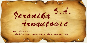 Veronika Arnautović vizit kartica